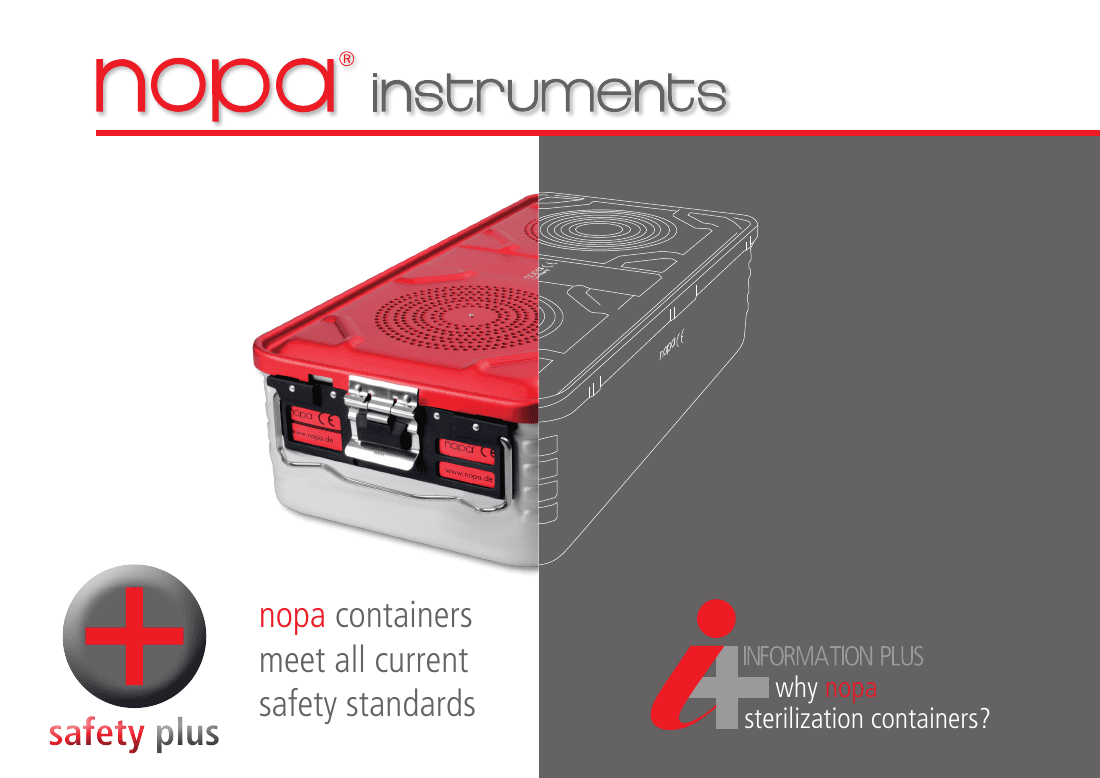 Portada del Contenedores SafetyPlus NOPA